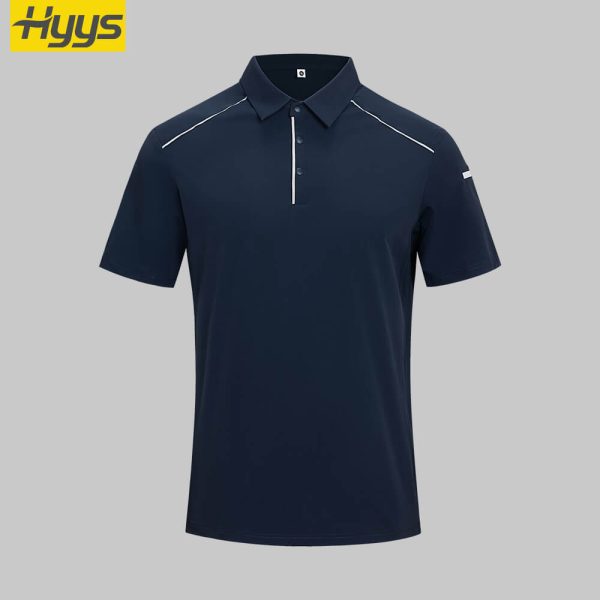 High-visibility solid color work T-shirt (stretchy, quick-drying, moisture-wicking, breathable)