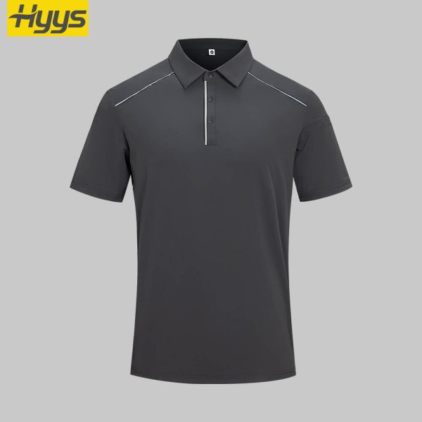 High-visibility solid color work T-shirt (stretchy, quick-drying, moisture-wicking, breathable)