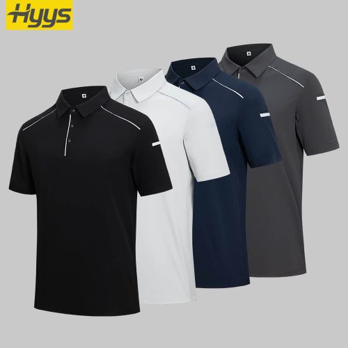 High-visibility solid color work T-shirt (stretchy, quick-drying, moisture-wicking, breathable)