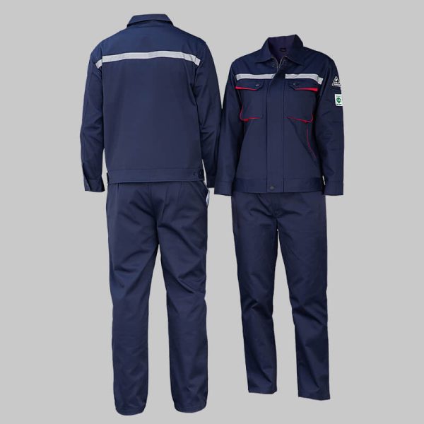 Three-dimensional pocket double-layer high-visibility anti-static work clothes suit