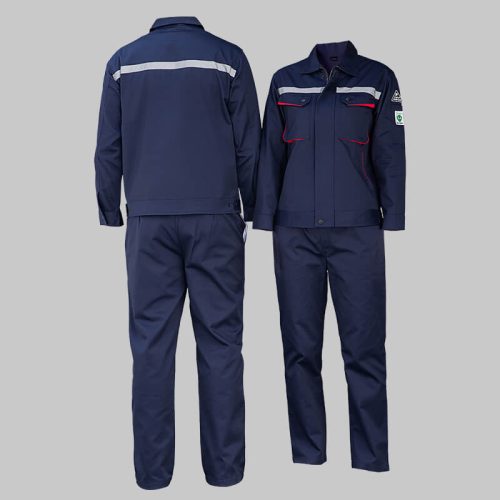 Three-dimensional pocket double-layer high-visibility anti-static work clothes suit