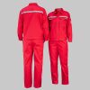 Three-dimensional pocket double-layer high-visibility anti-static work clothes suit