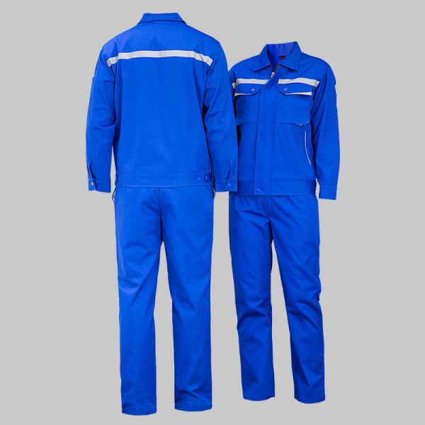 Three-dimensional pocket double-layer high-visibility anti-static work clothes suit