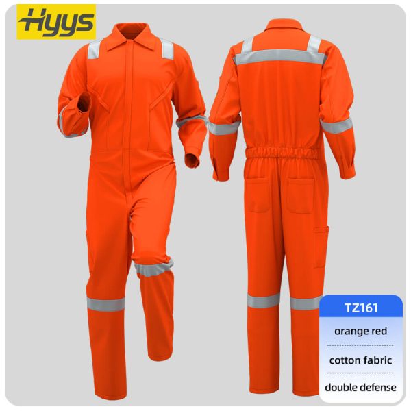 Cotton anti-static flame-retardant coveralls