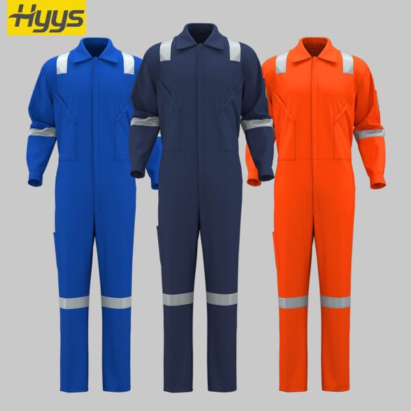 Cotton anti-static flame-retardant coveralls