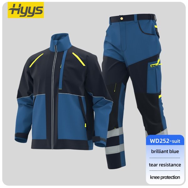 China Spring and Autumn Anti-Rip Work Clothes Men's Wear-Resistant Miner Construction Worker Uniforms Printing Customized