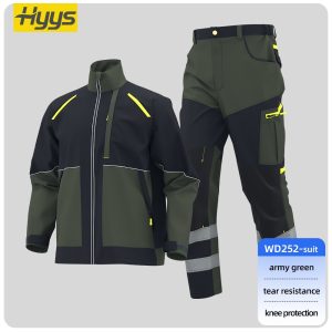 Spring and Autumn Anti-Rip Work Clothes Men's Wear-Resistant Miner Construction Workwear