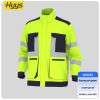 Winter high-visibility waterproof cold-proof fleece work clothes suit