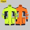 Winter high-visibility waterproof cold-proof fleece work clothes suit