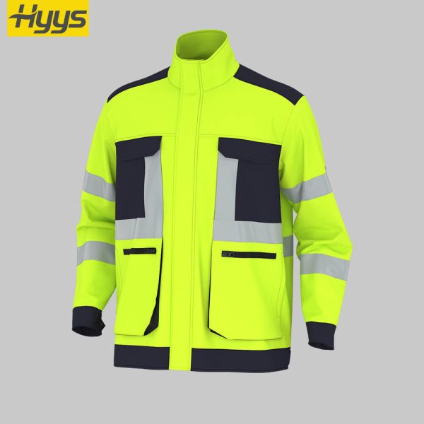 Winter high-visibility waterproof cold-proof fleece work clothes suit