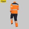 Winter high-visibility waterproof cold-proof fleece work clothes suit