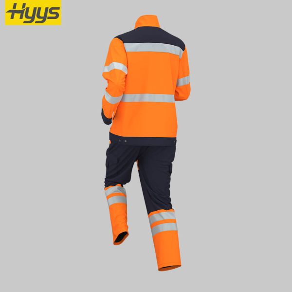Winter high-visibility waterproof cold-proof fleece work clothes suit
