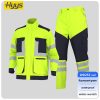 Winter high-visibility waterproof cold-proof fleece work clothes suit