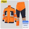 Winter high-visibility waterproof cold-proof fleece work clothes suit