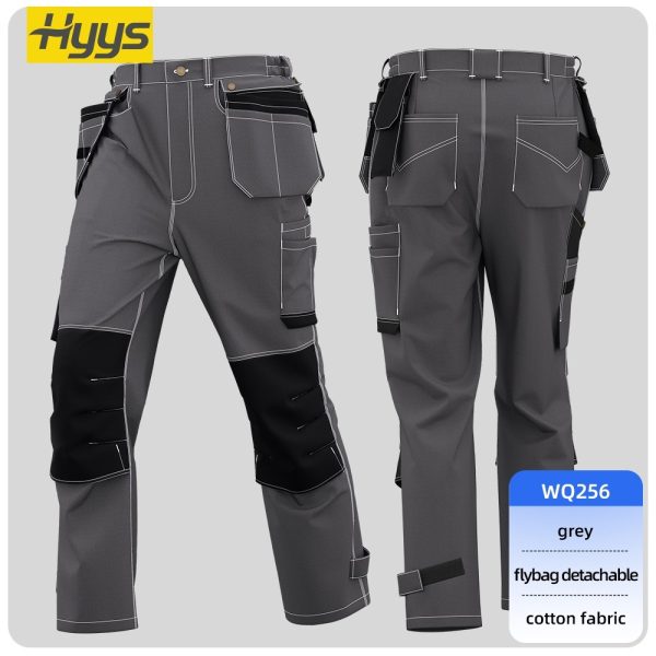 Cotton multi-pocket knee-pad work pants