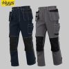 Cotton multi-pocket knee-pad work pants