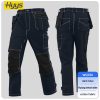 Cotton multi-pocket knee-pad work pants