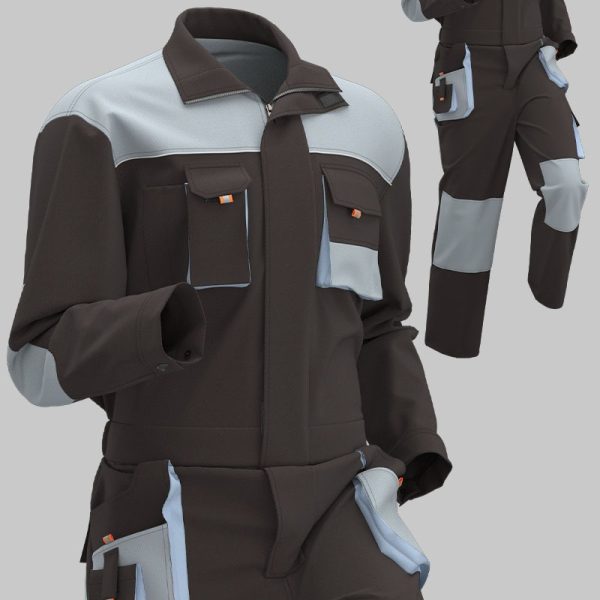 Multi-pocket Oxford Canvas Reinforced Coveralls