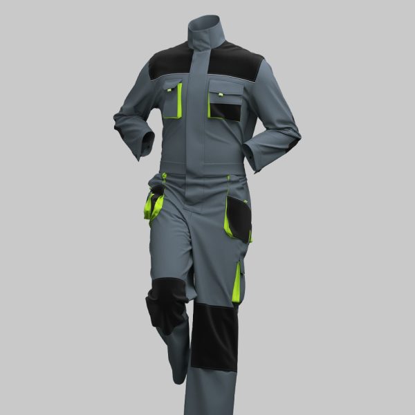 Multi-pocket Oxford Canvas Reinforced Coveralls