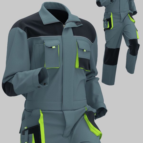 Multi-pocket Oxford Canvas Reinforced Coveralls