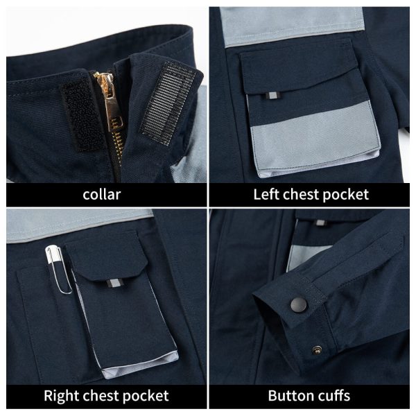 Multi-pocket Oxford Canvas Reinforced Coveralls