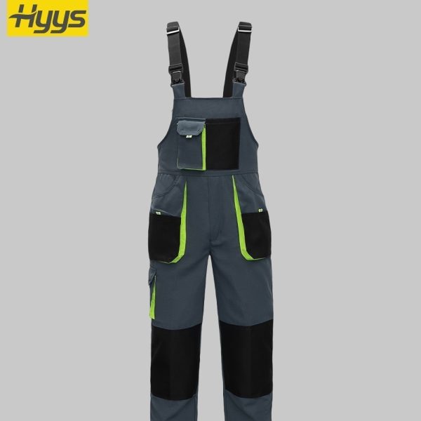 Cotton-like Brushed Multi-Pocket Oxford Reinforced Bib Overalls