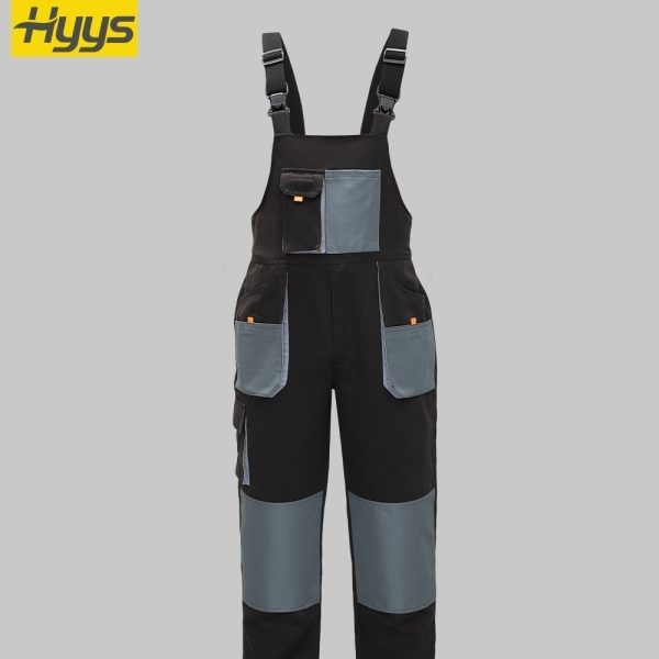 Cotton-like Brushed Multi-Pocket Oxford Reinforced Bib Overalls