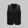 Solid Color Zipper Pocket Work Vest