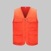 Solid Color Zipper Pocket Work Vest