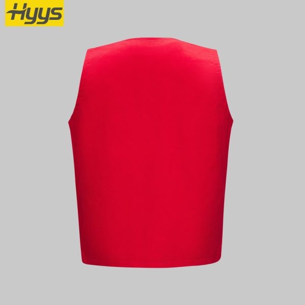 oncealed button solid color mesh work vest