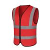 Two vertical and two horizontal high visual workwear vest