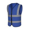 Two vertical and two horizontal high visual workwear vest