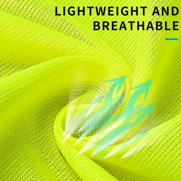 Two vertical and two horizontal high visual workwear vest