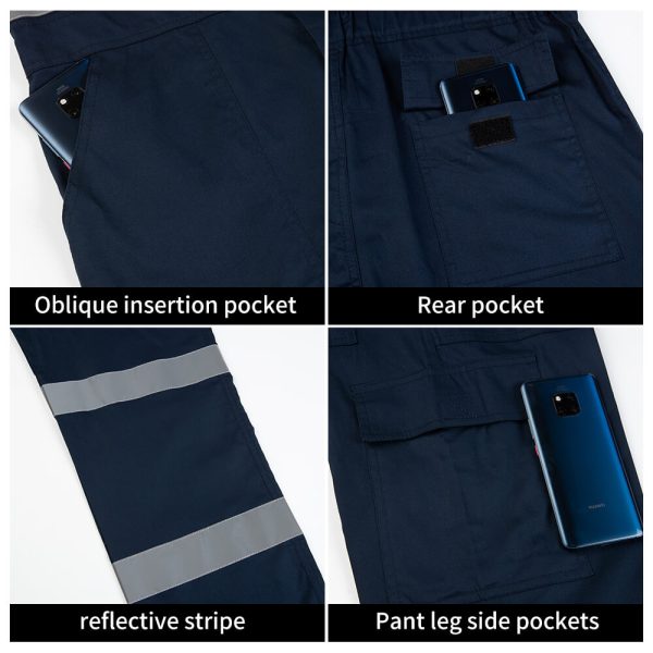 Summer thin cotton high-visibility coveralls