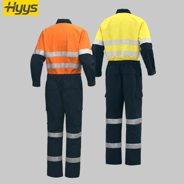 Summer thin cotton high-visibility coveralls