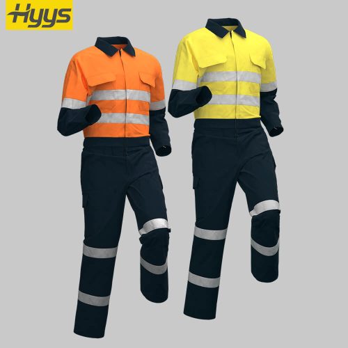 Summer thin cotton high-visibility coveralls