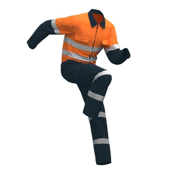 Summer thin cotton high-visibility coveralls